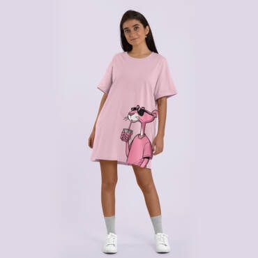 Cool Pink Panther T Shirt Dress