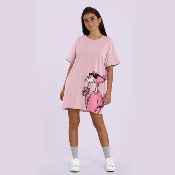 Cool Pink Panther T Shirt Dress