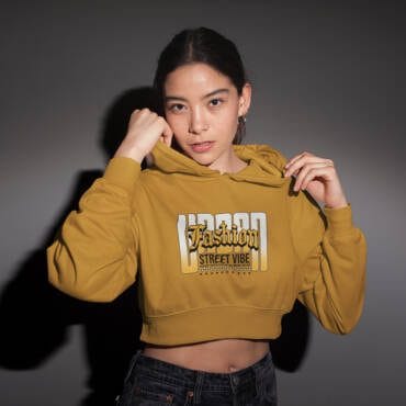 Urban Fashion Crop Hoodie