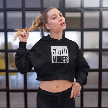 Good Vibes Crop Hoodie