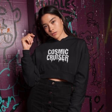 Glow in the Dark: Cosmic Cruiser Crop Hoodie