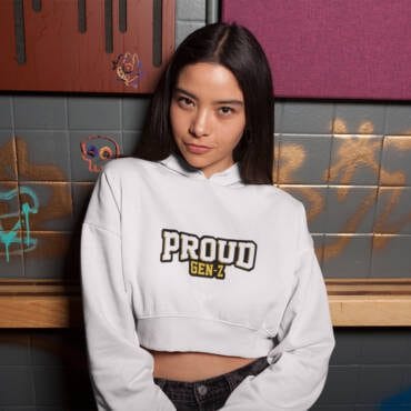 Proud Gen-Z Crop Hoodie