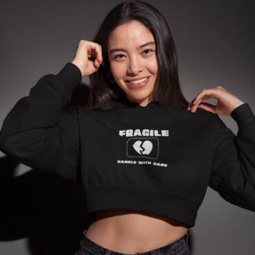 Fragile Crop Hoodie