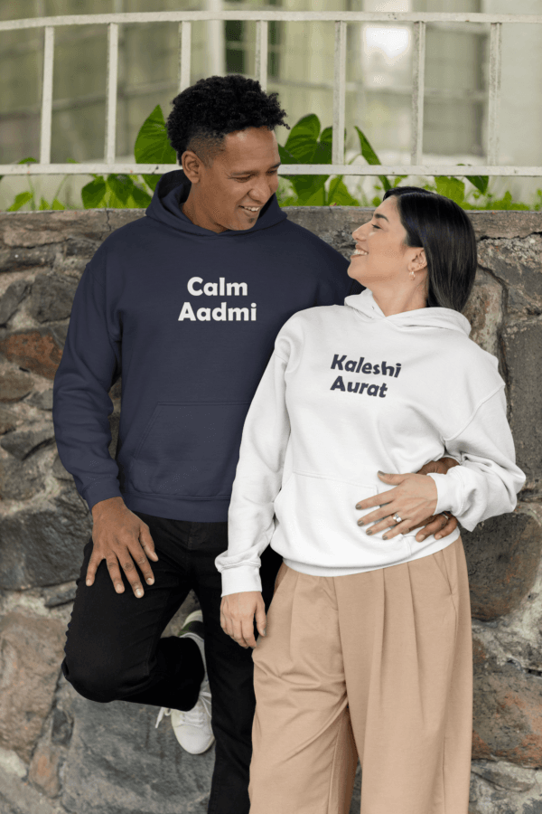 Kloch Couple Hoodies - "Calm Aadmi" & "Kaleshi Aurat" | Valentine's Day Special