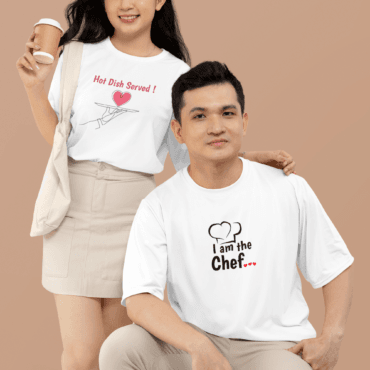 "Hot Dish & Chef" Couple T-Shirts - Kloch Valentine's Day Collection