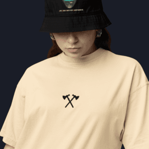 Black Bucket Hat with "Live Your Footsteps" High-Quality Printed Design – Trendy and Stylish