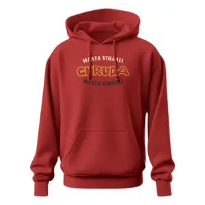 Red GURUDA "Maata Vinaali" Hoodie – Official Hari Hara VeeraMallu Movie Merchandise by Kloch