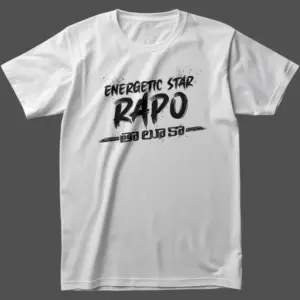 White Andhra King Taluka Unisex T-Shirt inspired by Ram Pothineni – Energetic Star RAPO graphic – 180 GSM Cotton