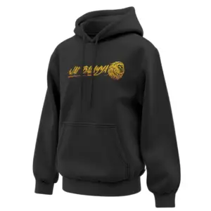 Black Jai Balayya Tribute Hoodie with Golden Lion Design – 300 GSM Unisex Regular Fit