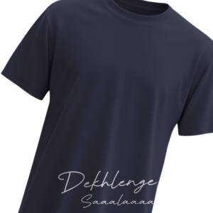 Navy Blue Dheklenge Saala T-Shirt inspired by Ustaad Bhagat Singh movie – Unisex Regular Fit 180 GSM Cotton Tee by KLOCH.