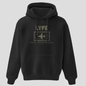 Black customizable travel hoodie with india map and personalized travel locations 300 gsm cotton