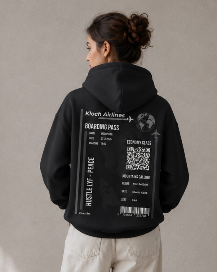 Kloch Airlines - Boarding Pass | Travel Hoodie