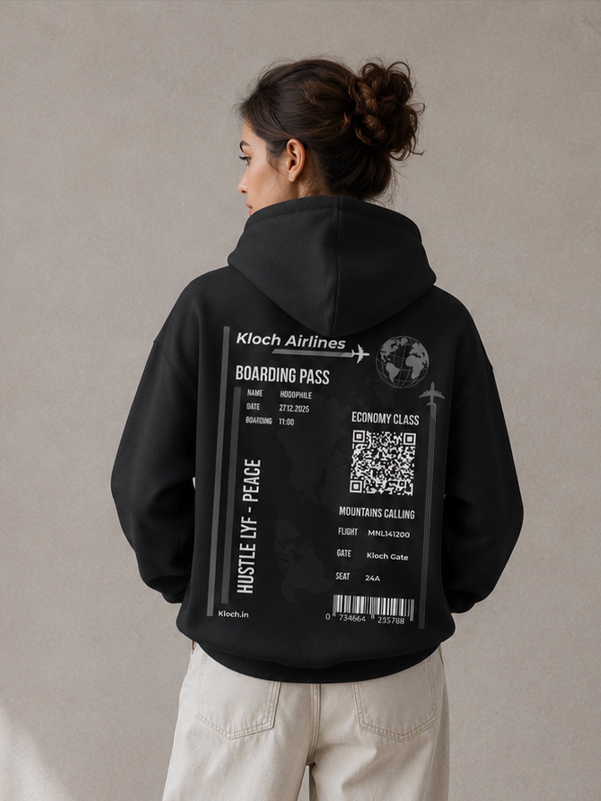 Kloch Airlines – Boarding Pass | Travel Hoodie