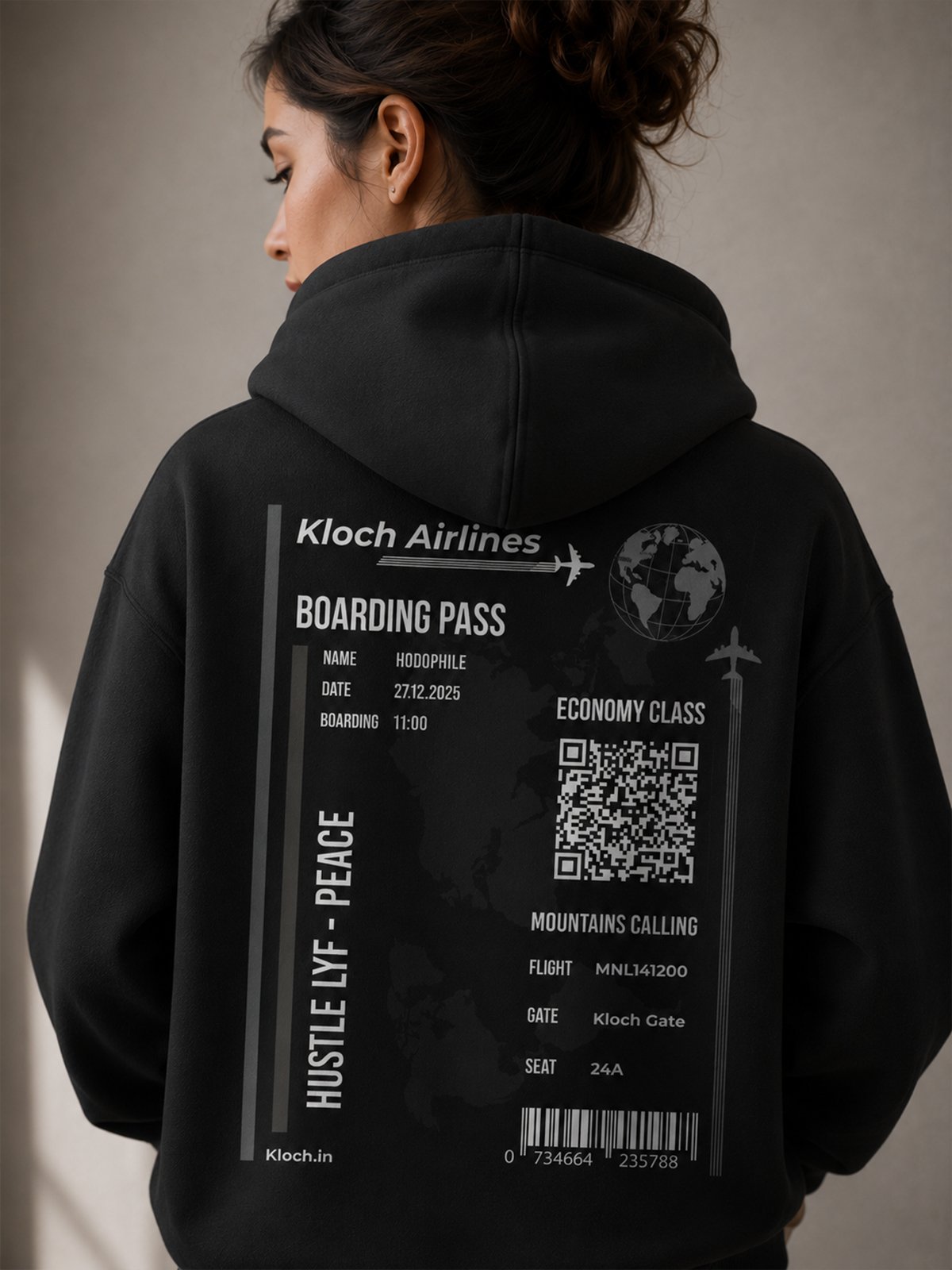 Kloch Airlines – Boarding Pass | Travel Hoodie