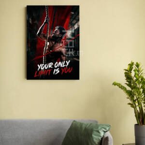 Ram Charan A3 motivational wall poster featuring fitness-inspired fan art with quote Your Only Limit Is You printed on 300 GSM art board