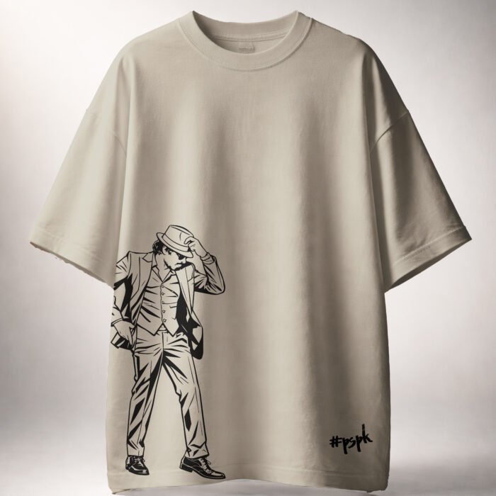Ustaad Bhagat Singh Oversized T-Shirt 200 GSM with Line Art Graphic Fanwear